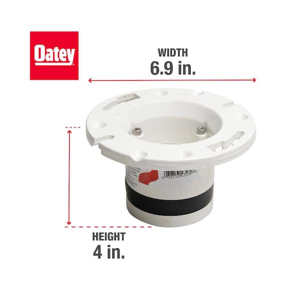 4 in. PVC Open Toilet Flange Replacement