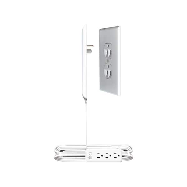 Inverted 8 ft. 3-Outlet Cord and Plug Concealer with Cord Management Kit