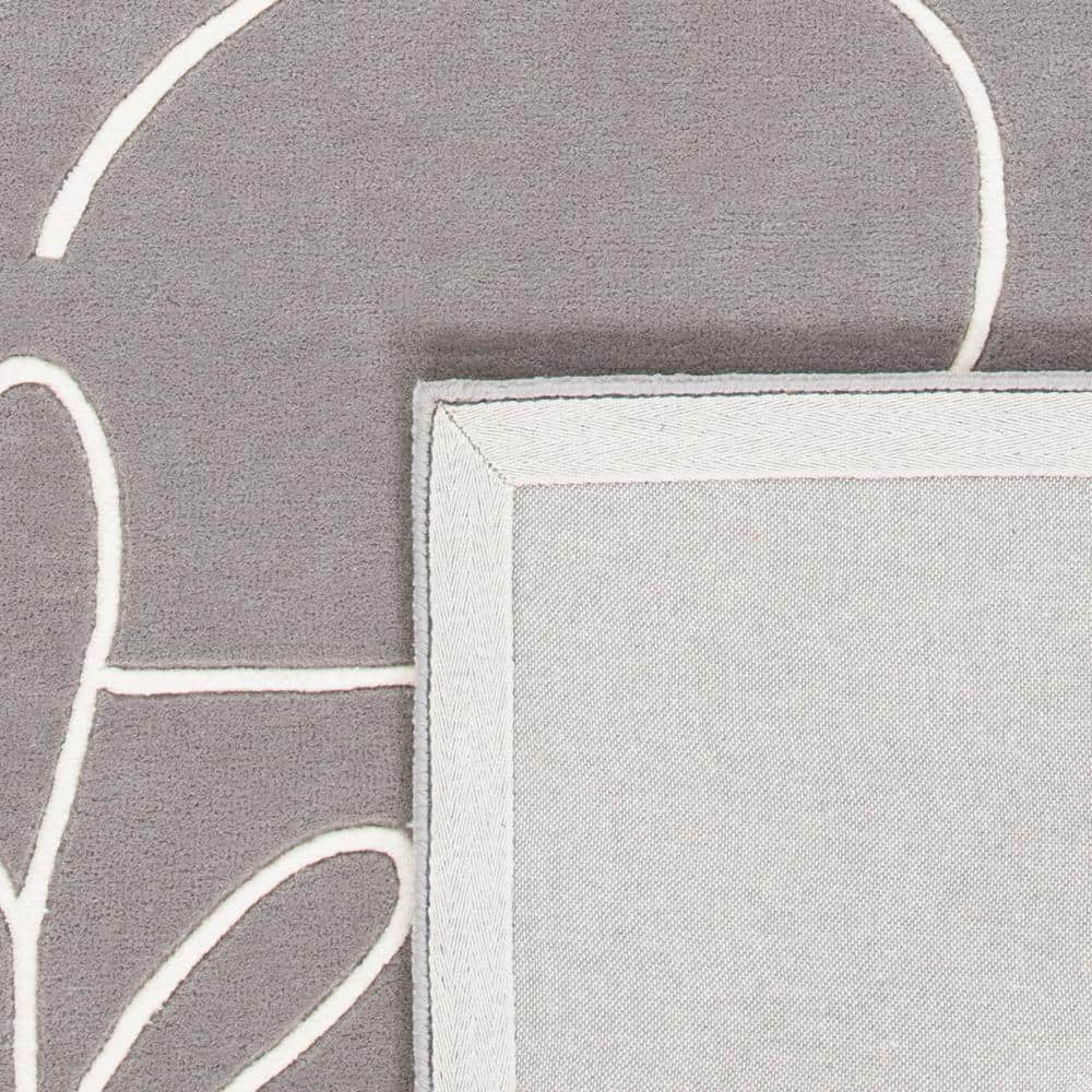 Handmade Art Deco Gray Wool 4' x 6' Tufted Area Rug