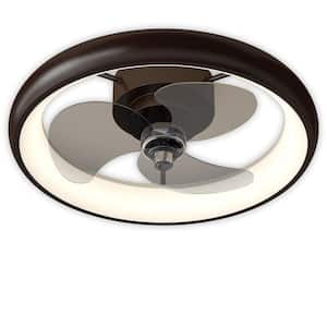 Light Pro 20 in. LED Indoor Brown Smart Ceiling Fan with Lights Dimmable and DC Motor