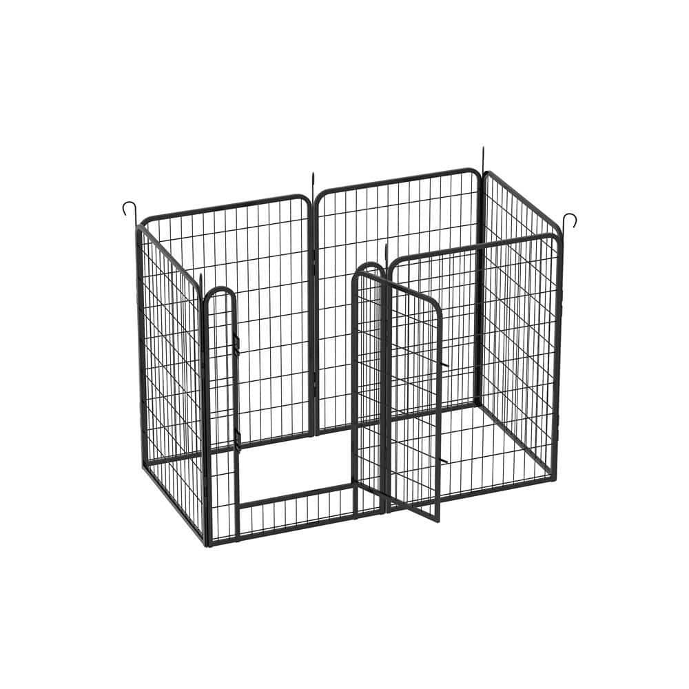 Dog Playpen, 40 in. H 6-Panels Fence Indoor Outdoor Heavy-Duty Metal Foldab