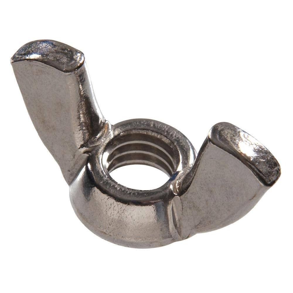 Hillman 5 16 In 18 Stainless Steel Wing Nut 4 Pack 3002 The Home Depot