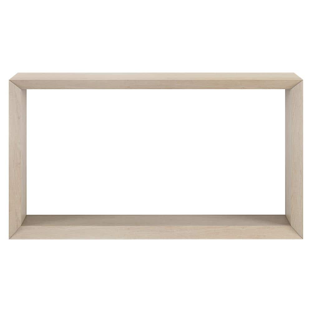 Alder White 55" Rectangular Wood and MDF Hallway Table