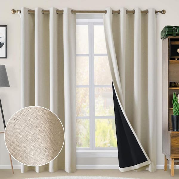 Set of 2 Meridian Design Thermal Insulated BLACKOUT Curtains Panels ALL SIZES 