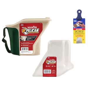 1 qt. Pelican Hand-Held Pail, 1-qt. Pelican Liner (3-Pack) and 2 in. Shortcut Polyester Angle Sash Brush