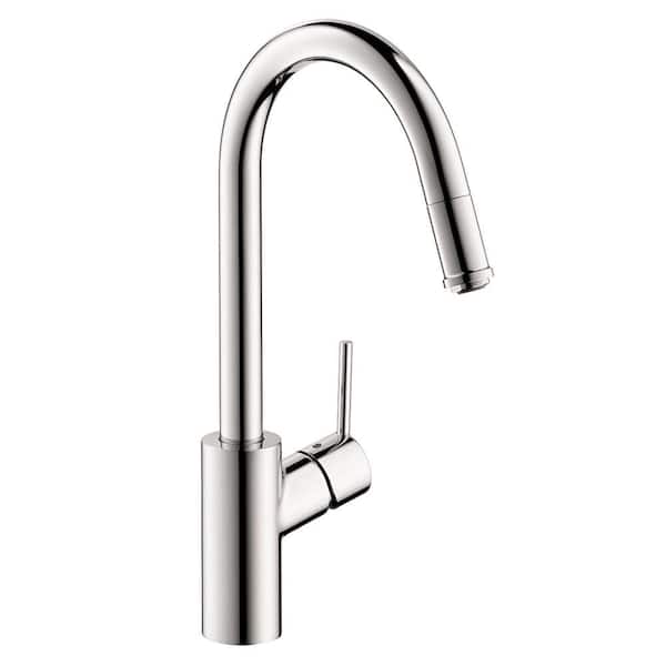 Hansgrohe Talis S² Single-Handle Pull Down Sprayer Kitchen Faucet with QuickClean in Chrome