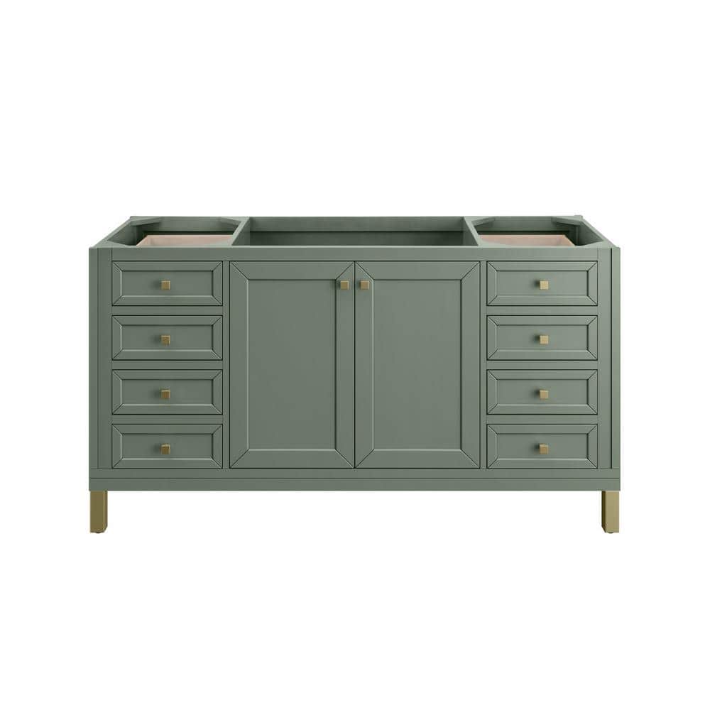 James Martin Vanities Chicago 60.0 in. W x 23.5 in. D x 32.8 in. H Single Bath Vanity Cabinet without Top in Smokey Celadon -  305-V60S-SC