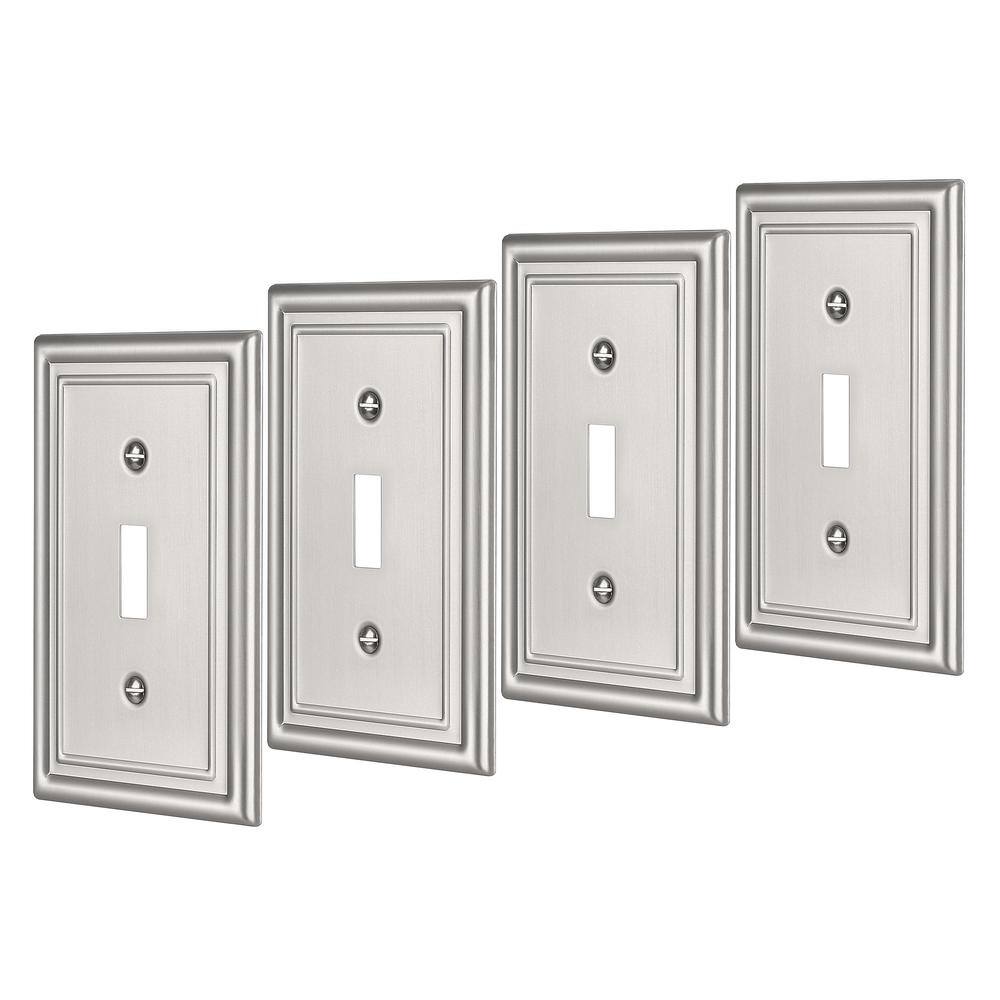 DEWENWILS 1Gang Brushed Nickel Toggle Wall Plates, Metal Wall Plates