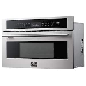 Oliena 30 in. 1.6 Cu. Ft. Compact Microwave and Convection Oven in Stainless Steel