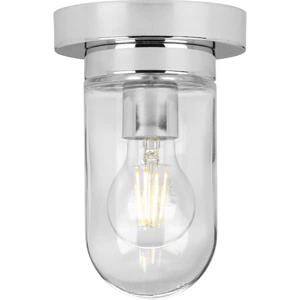 Progress Lighting Signal 5.12 in. 1-Light Polished Chrome Flush Mount