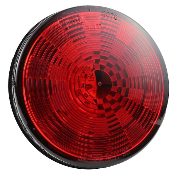 Grote SuperNova NexGen LED Stop Tail Turn Light with Grommet Mount-4 in., Male Pin, Red