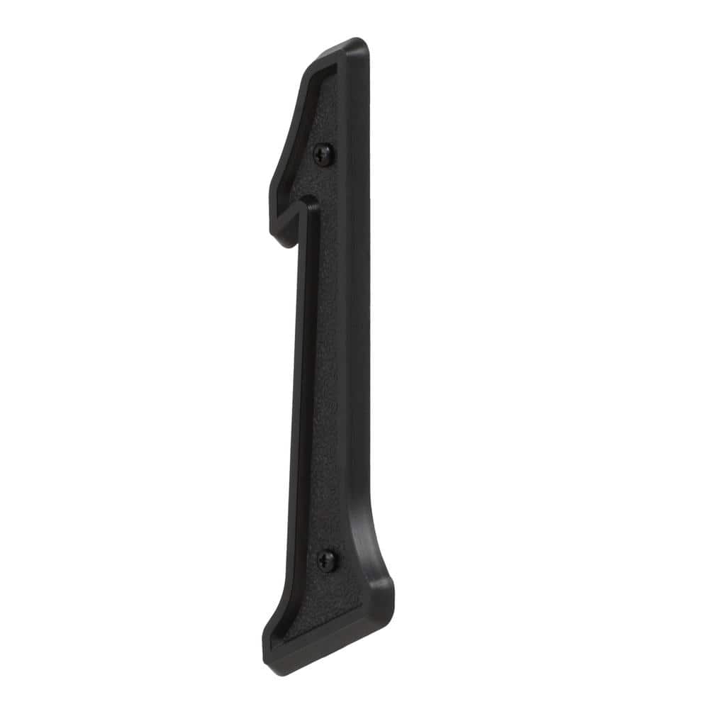 Everbilt 5-1/2 in. Black Plastic House Number 1 30916 - The Home Depot