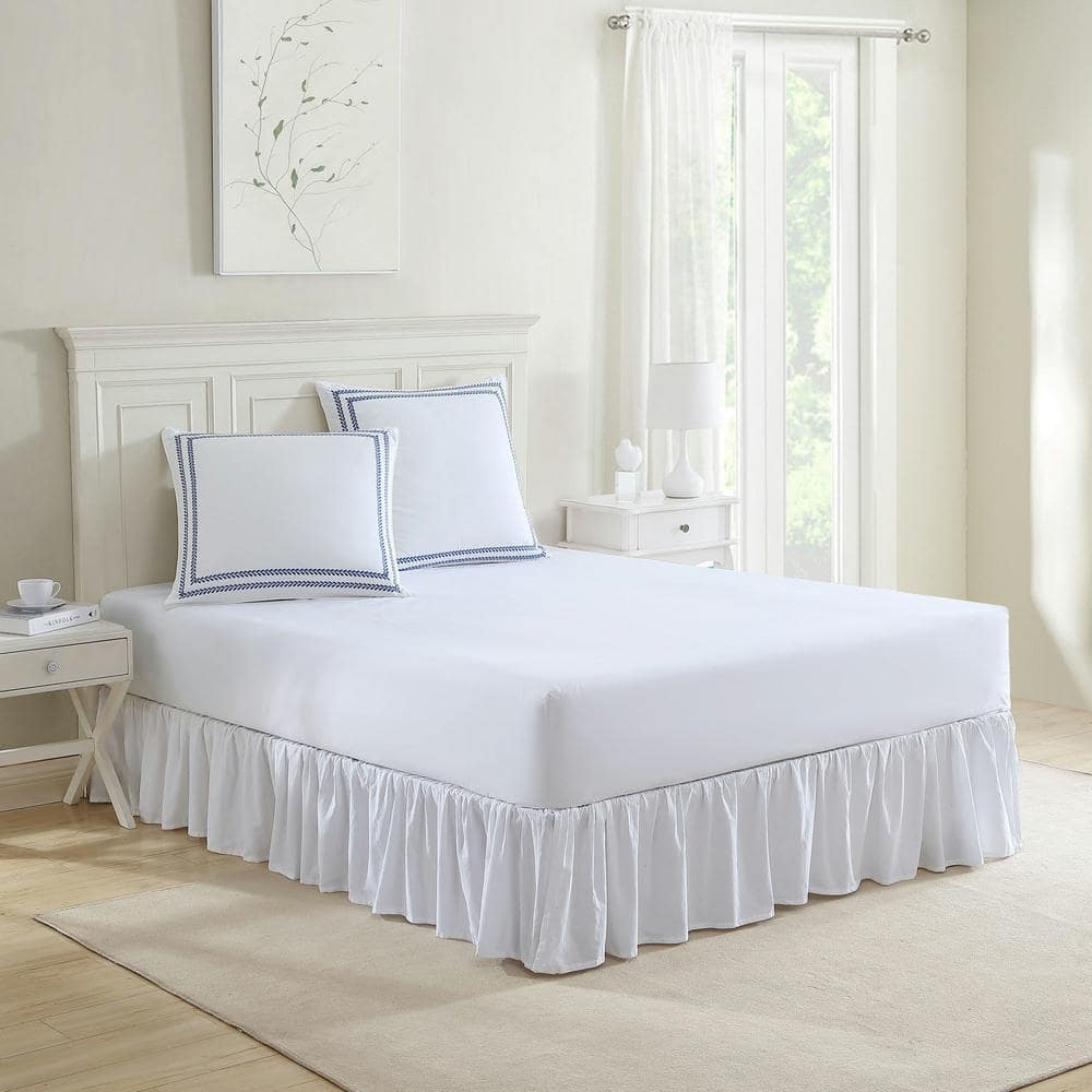 White Cotton Embroidered Floral Euro Sham Set