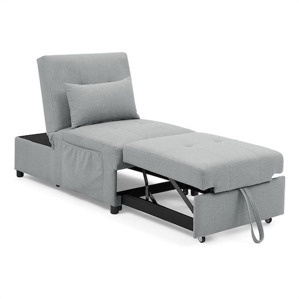 ARTFUL LIVING DESIGN Manel 26"Wide Ash Convertible Chair with Plastic Legs