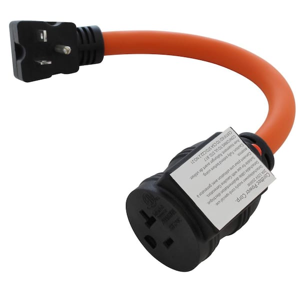 AC WORKS 1 ft. 20A NEMA 5-20 Outlet Extender with 20A Breaker