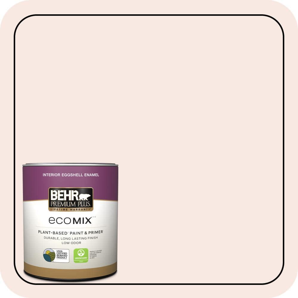 1 qt. #200C-1 Hush Pink Eggshell Enamel EcoMix Plant-Based Interior Paint & Primer price history on PriceWatchPro