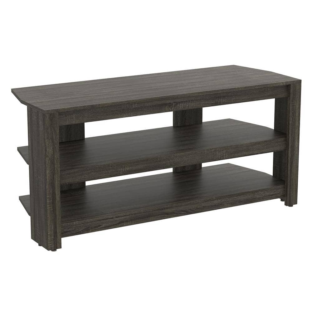 S & Co. Tv Stand 42 in. L Dark Grey 2Open Concept Shelves 81069.Z.74