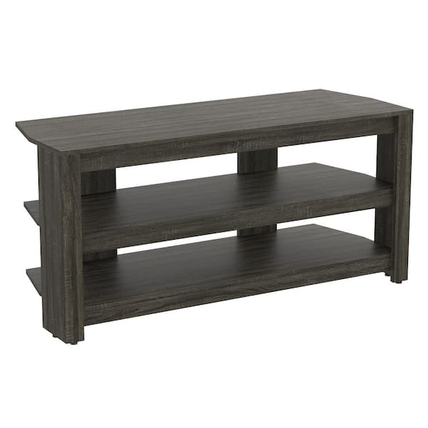 S & Co. Tv Stand 42 in. L Dark Grey 2Open Concept Shelves 81069.Z.74