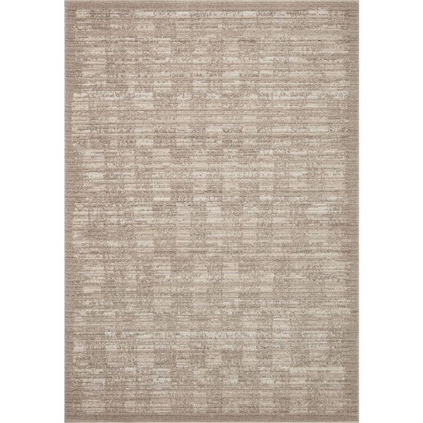 LOLOI II Darby Pebble/Sand 6 ft. 7 in. x 9 ft. 3 in. Transitional Modern Area Rug
