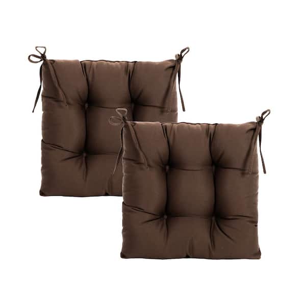 BLISSWALK Outdoor Seat Cushions Pack of 2 Tufted Patio Chair Pads