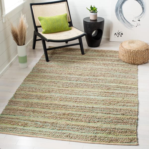 Cape Cod Green Doormat 2 ft. x 3 ft. Striped Area Rug