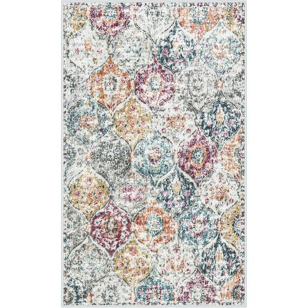 3' x 5' Trellis Washable Non-Slip Rug