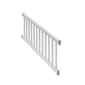 Finyl Line 6 ft. x 36 in. H T-Top 28° to 38° Stair Rail Kit in White