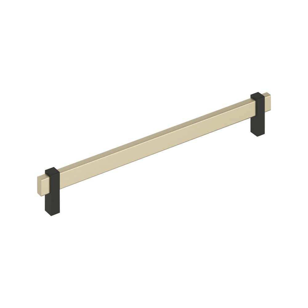 Mulino 10-1/16 in. (256mm) Center-to-Center Modern Golden Champagne/Matte Black Bar Cabinet Pull price history on PriceWatchPro