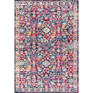 Modern Persian Boho Floral Multi/Purple 8 ft. x 10 ft. Area Rug