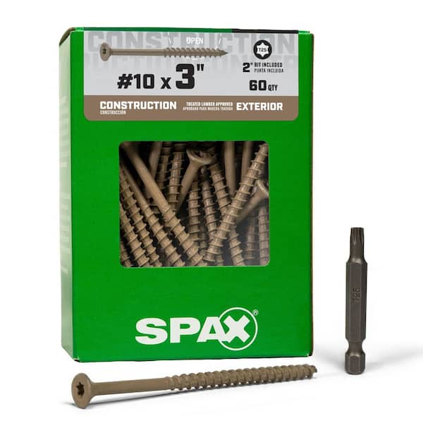 SPAX #8 x 1-1/4 in. Tan PowerDrive Exterior T25 T-Star Flat Head