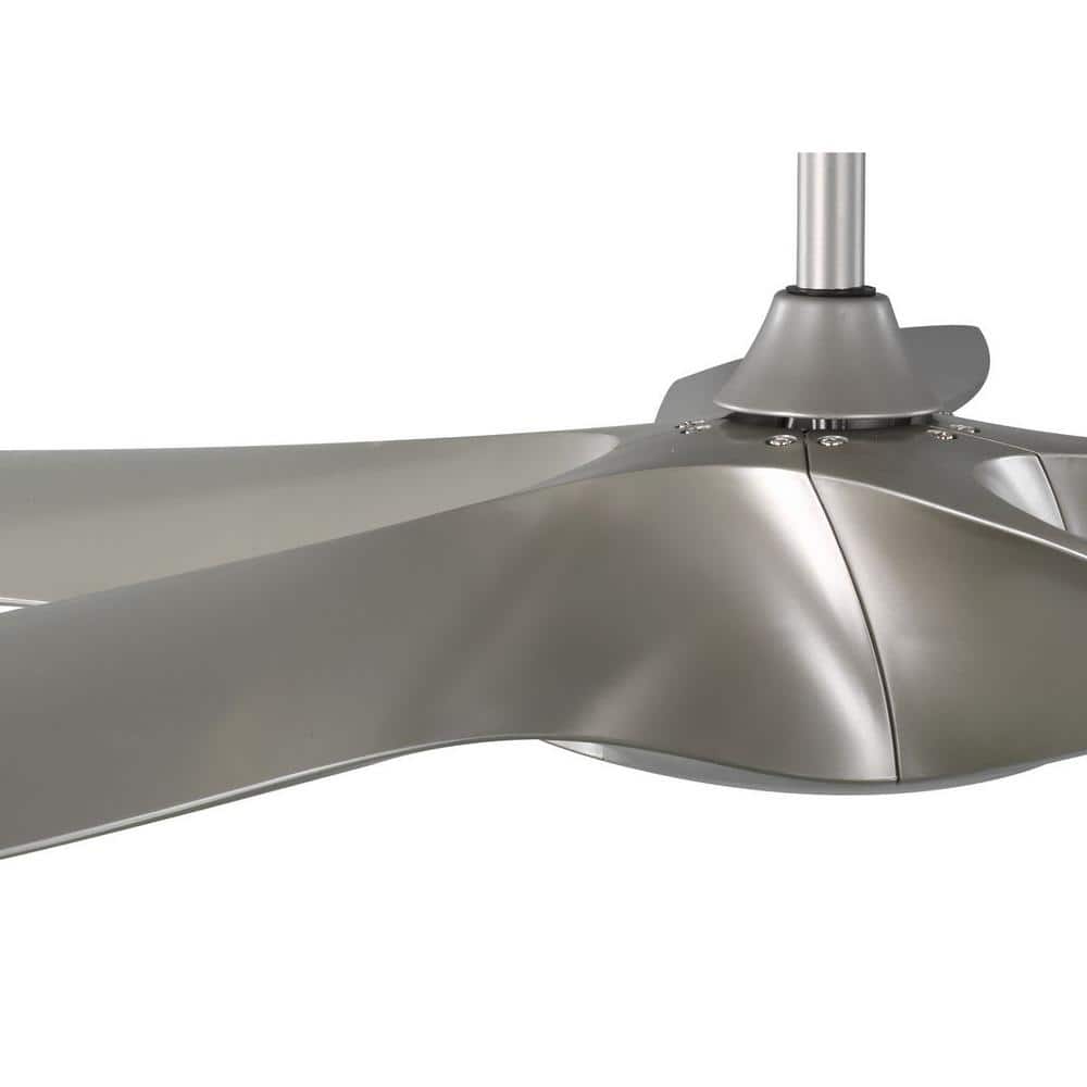 60-Inch Nickel Smart Ceiling Fan with LED Light and Remote