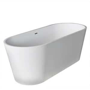 Universal Tubs Pearl 5.6 ft. Acrylic Center Drain Flatbottom Whirlpool and Air Bath Tub in White HD3467RD