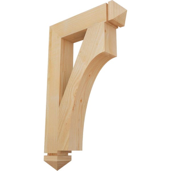 Ekena Millwork 4 in. x 32 in. x 20 in. Douglas Fir Westlake Arts and Crafts Rough Sawn Bracket