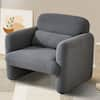 Gray Accent Arm Chair Lamb Fleece Fabric Sofa Modern Single Sofa with  Support Pillow Tool-Free Assembly XS-W1765106567 - The Home Depot