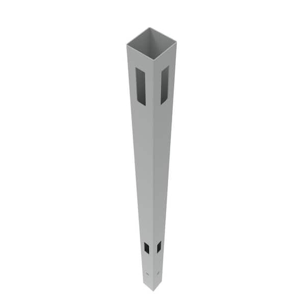 Barrette Outdoor Living Horizontal Fence 5 in. x 5 in. x 108 in. Gray Vinyl Corner Post