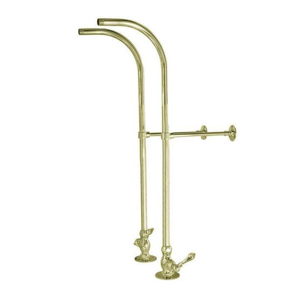 Elizabethan Classics 1/2 in. x 3/4 in. x 30 in. Brass Rigid Freestanding Supply Lines (2-Pack)