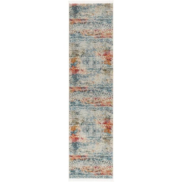 Unique Loom Baracoa Panamericana Cream 2' 2 x 8' 0 Area Rug