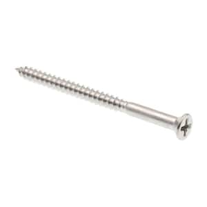 #14 x 3 in. Zinc Plated Steel Slotted Drive Round Head Wood Screws (25-Pack)
