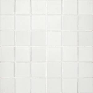 True Square 2 in. x 2 in. Matte White Porcelain Mosaic Tile (10 sq. ft./Case)