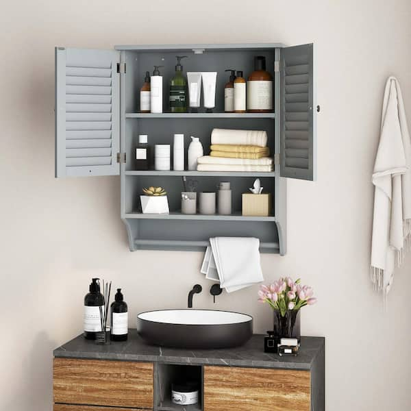 Wall cabinet deals with towel bar