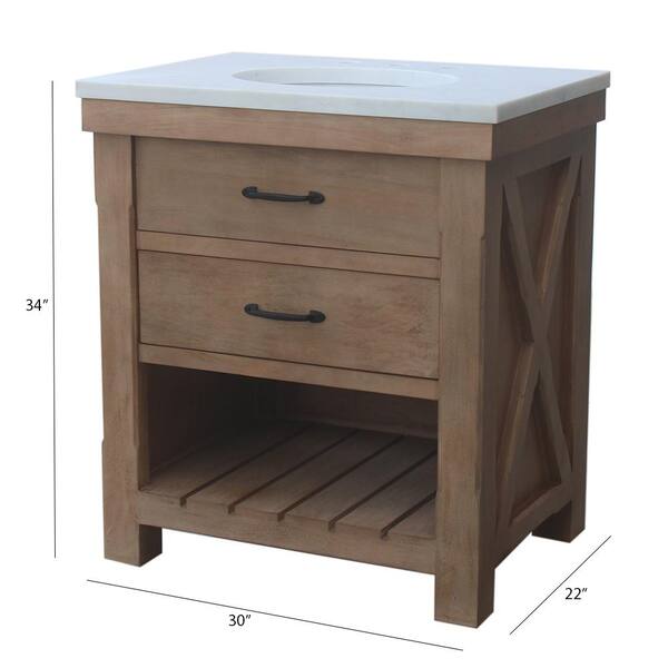 Deluxe 30 in. W x 22 in. D x 34 in. H Freestanding Bath Vanity in