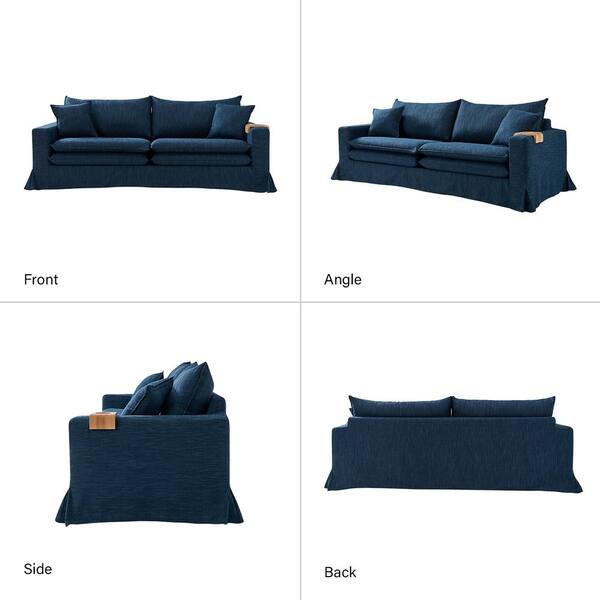 JAYDEN CREATION Erich Modern 86.5 in. in Straight Arm Polyester