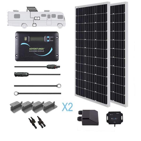 Renogy 200-Watt 12-Volt Monocrystalline Off-Grid Solar System RV Kit