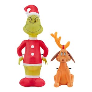 4.5 ft. Airblown-Grinch and Max Value Pack-Dr. Seuss Christmas Inflatable