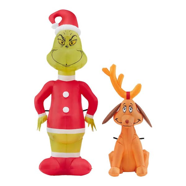 Unbranded 4.5 ft. Airblown-Grinch and Max Value Pack-Dr. Seuss Christmas Inflatable