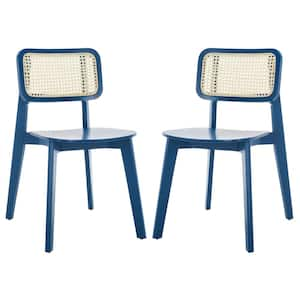 Luz Navy/Natural 18.11 in. Wood Dining Chair (Set of 2)