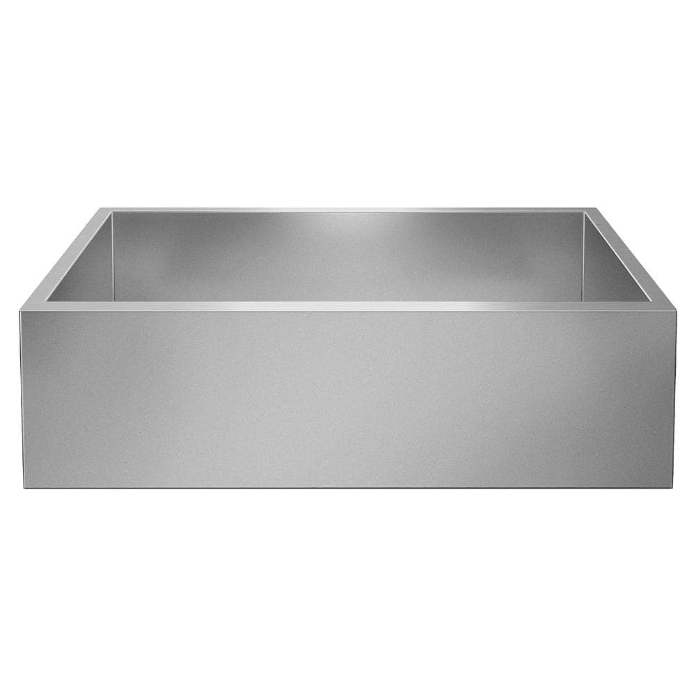 Precision Farmhouse Apron Front Stainless Steel 32 in. x 19.5 in. Single Bo