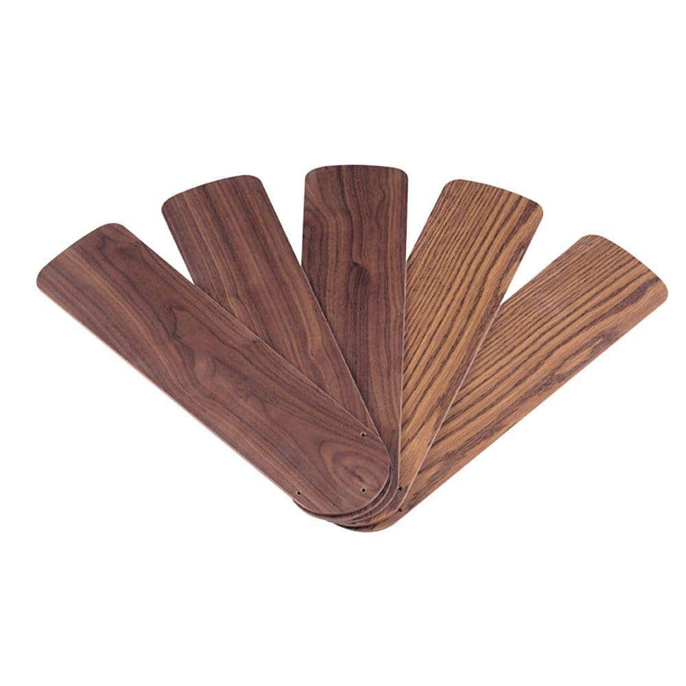 Commercial Electric Oak Walnut Reversible Replacement Fan Blades 5 Pack For 52 In Ceiling Fans 82635 The Home Depot