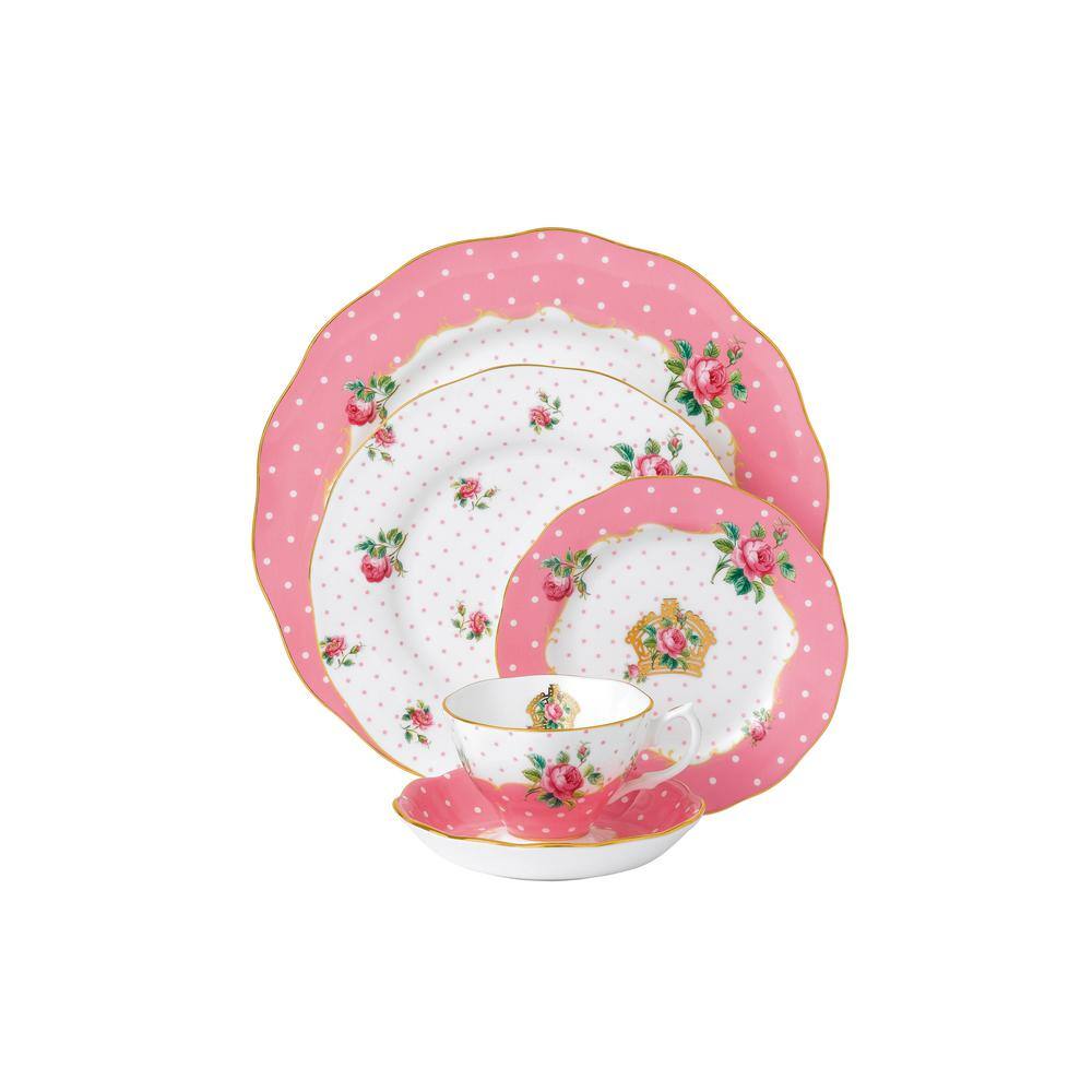 Royal Albert Cheeky Pink 5-Piece Place Setting