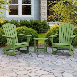 POLYWOOD Grant Park Green 3-Piece HDPE Plastic Adirondack Outdoor